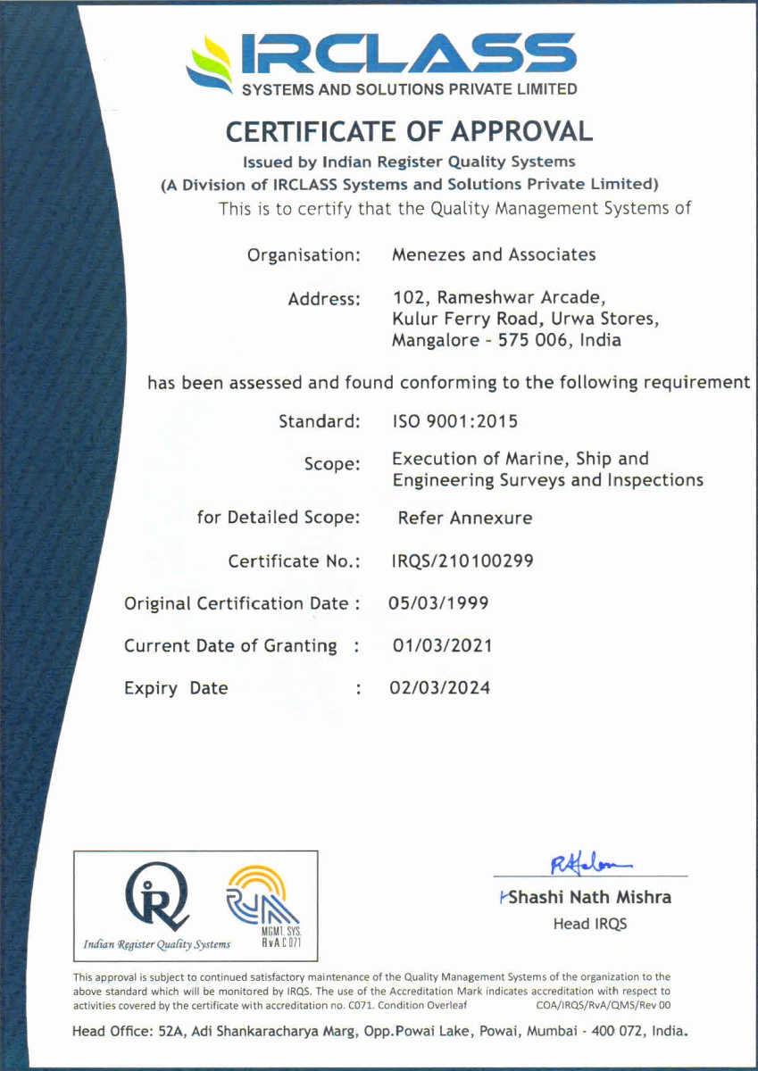 ISO Certificate ISO Certificate